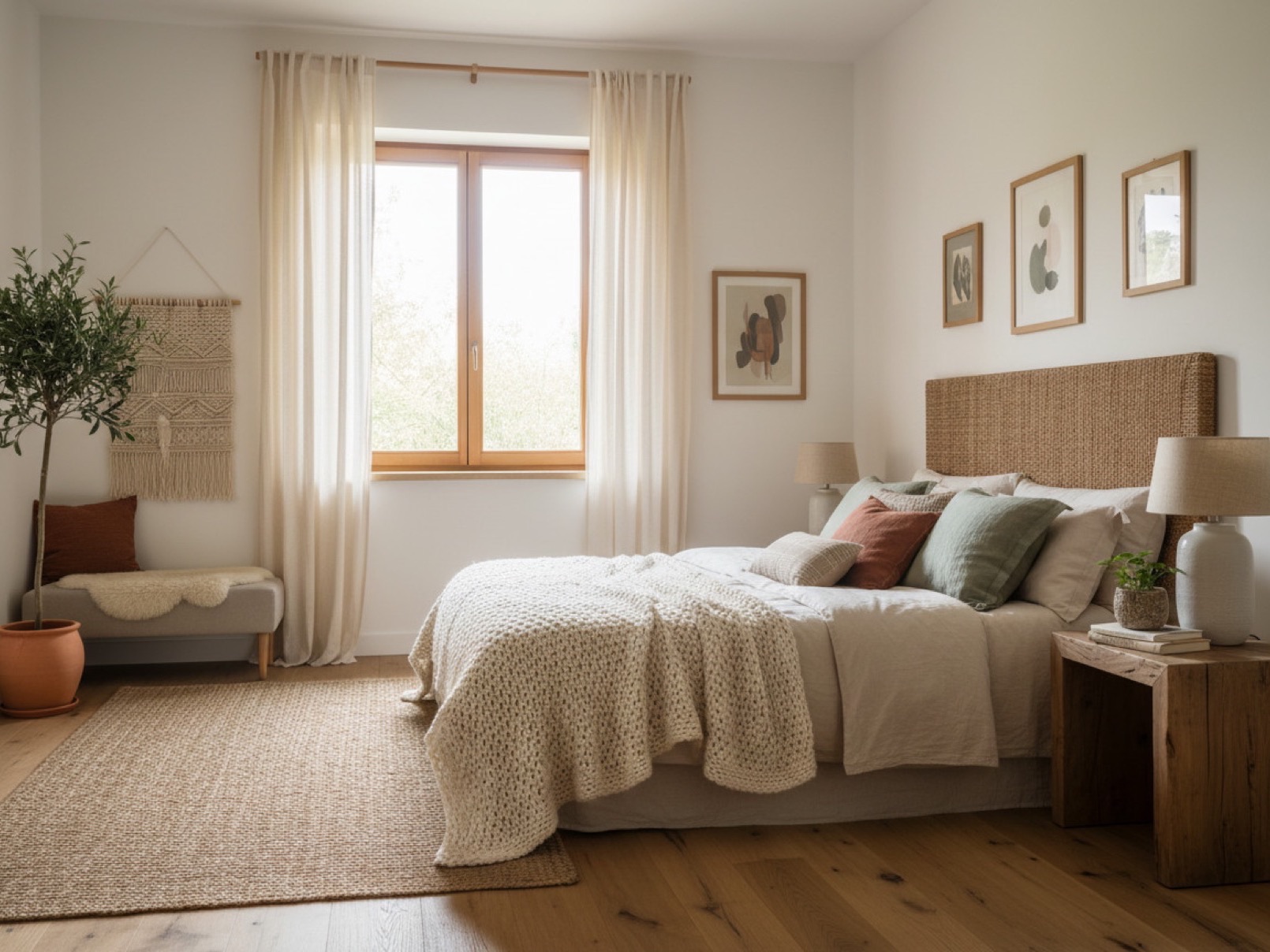 Legno naturale: camera con finestra effetto rovere